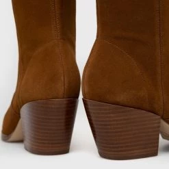 Γυναικεία Μπότες σούετ MICHAEL Michael Kors Harlow χρώμα: καφέ -Michael Kors Εκπτώσεις unnamed file 1589