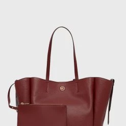 Γυναικεία Τσάντες Shopper και Tote Δερμάτινη τσάντα MICHAEL Michael Kors καφέ