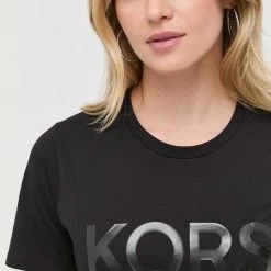 Γυναικεία Κοντομάνικο Βαμβακερό μπλουζάκι MICHAEL Michael Kors μαύρο -Michael Kors Εκπτώσεις unnamed file 1772