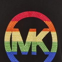 Γυναικεία Μπλούζες Βαμβακερή μπλούζα MICHAEL Michael Kors χρώμα: μαύρο -Michael Kors Εκπτώσεις unnamed file 1906