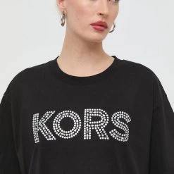 Γυναικεία Κοντομάνικο Βαμβακερό μπλουζάκι MICHAEL Michael Kors μαύρο -Michael Kors Εκπτώσεις unnamed file 2317