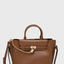 Γυναικεία Τσάντες Shopper και Tote Δερμάτινη τσάντα MICHAEL Michael Kors καφέ