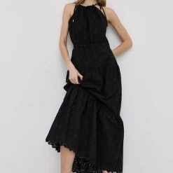 Γυναικεία Φορέματα Βαμβακερό φόρεμα MICHAEL Michael Kors μαύρο,