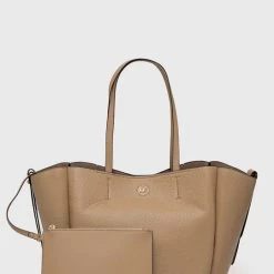 Γυναικεία Τσάντες Shopper και Tote Δερμάτινη τσάντα MICHAEL Michael Kors καφέ