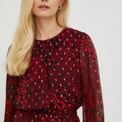 Γυναικεία Φορέματα Φόρεμα από συνδιασμό μεταξιού MICHAEL Michael Kors κόκκινο, -Michael Kors Εκπτώσεις unnamed file 2988