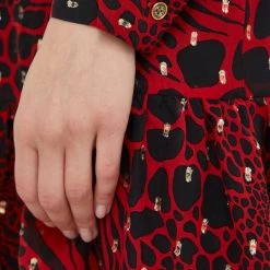 Γυναικεία Φορέματα Φόρεμα από συνδιασμό μεταξιού MICHAEL Michael Kors κόκκινο, -Michael Kors Εκπτώσεις unnamed file 2989