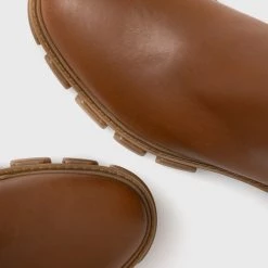 Γυναικεία Μποτάκια Δερμάτινες μπότες MICHAEL Michael Kors Ridley χρώμα: καφέ -Michael Kors Εκπτώσεις unnamed file 3020