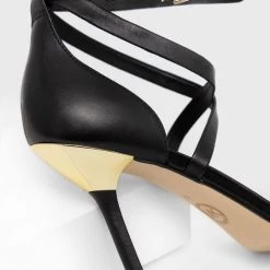 Γυναικεία Πέδιλα με τακούνι Δερμάτινα σανδάλια MICHAEL Michael Kors Astrid μαύρο -Michael Kors Εκπτώσεις unnamed file 3023