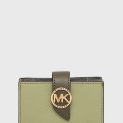 Γυναικεία Πορτοφόλια Δερμάτινη θήκη για κάρτες MICHAEL Michael Kors πράσινο