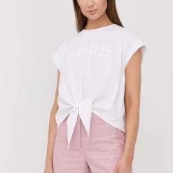 Γυναικεία Κοντομάνικο Βαμβακερό μπλουζάκι MICHAEL Michael Kors άσπρο -Michael Kors Εκπτώσεις unnamed file 3100