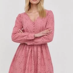 Γυναικεία Φορέματα Βαμβακερό φόρεμα MICHAEL Michael Kors ροζ,