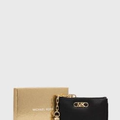 Γυναικεία Πορτοφόλια Δερμάτινο πορτοφόλι MICHAEL Michael Kors χρώμα: μαύρο -Michael Kors Εκπτώσεις unnamed file 322