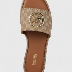 Γυναικεία Σαγιονάρες Παντόφλες MICHAEL Michael Kors Hayworth Slide καφέ -Michael Kors Εκπτώσεις unnamed file 3349