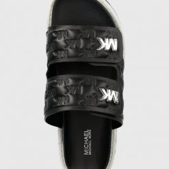 MICHAEL Michael Kors Γυναικεία Σαγιονάρες Παντόφλες Michael Kors Stark Slide χρώμα: μαύρο -Michael Kors Εκπτώσεις unnamed file 3385