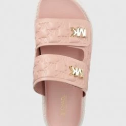 MICHAEL Michael Kors Γυναικεία Σαγιονάρες Παντόφλες Michael Kors Stark Slide χρώμα: ροζ -Michael Kors Εκπτώσεις unnamed file 3390