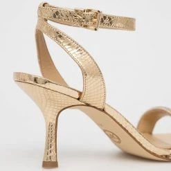 Γυναικεία Πέδιλα με τακούνι Σανδάλια MICHAEL Michael Kors Carrie χρυσαφί -Michael Kors Εκπτώσεις unnamed file 3505