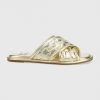 Γυναικεία Σαγιονάρες Παντόφλες MICHAEL Michael Kors Gideon Slide χρυσαφί -Michael Kors Εκπτώσεις unnamed file 3617