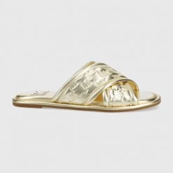Γυναικεία Σαγιονάρες Παντόφλες MICHAEL Michael Kors Gideon Slide χρυσαφί