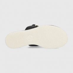 Γυναικεία Σαγιονάρες Δερμάτινες παντόφλες MICHAEL Michael Kors Scarlett Double Band χρώμα: μαύρο -Michael Kors Εκπτώσεις unnamed file 3630