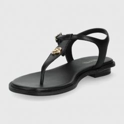 Γυναικεία Σανδάλια Δερμάτινα σανδάλια MICHAEL Michael Kors Mallory Thong χρώμα: μαύρο -Michael Kors Εκπτώσεις unnamed file 3726