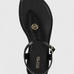 Γυναικεία Σανδάλια Δερμάτινα σανδάλια MICHAEL Michael Kors Mallory Thong χρώμα: μαύρο -Michael Kors Εκπτώσεις unnamed file 3727