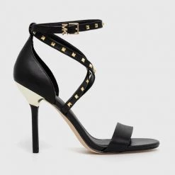 Γυναικεία Πέδιλα με τακούνι Δερμάτινα σανδάλια MICHAEL Michael Kors Astrid μαύρο