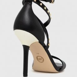 Γυναικεία Πέδιλα με τακούνι Δερμάτινα σανδάλια MICHAEL Michael Kors Astrid μαύρο -Michael Kors Εκπτώσεις unnamed file 3858