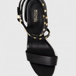 Γυναικεία Πέδιλα με τακούνι Δερμάτινα σανδάλια MICHAEL Michael Kors Astrid μαύρο -Michael Kors Εκπτώσεις unnamed file 3859