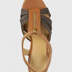 Γυναικεία Πέδιλα με τακούνι Σανδάλια MICHAEL Michael Kors Berkley καφέ -Michael Kors Εκπτώσεις unnamed file 3927
