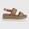 Γυναικεία Σανδάλια MICHAEL Michael Kors Presley Platform Sandal χρώμα: καφέ -Michael Kors Εκπτώσεις unnamed file 4074