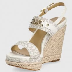 Γυναικεία Πέδιλα με τακούνι Σανδάλια MICHAEL Michael Kors Farrah Wedge χρώμα: μπεζ -Michael Kors Εκπτώσεις unnamed file 4081