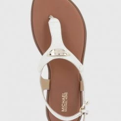 Γυναικεία Σανδάλια Δερμάτινα σανδάλια MICHAEL Michael Kors Mk Plate Thong χρώμα: χρυσαφί -Michael Kors Εκπτώσεις unnamed file 4087