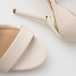 Γυναικεία Πέδιλα με τακούνι Δερμάτινα σανδάλια MICHAEL Michael Kors Astrid μπεζ -Michael Kors Εκπτώσεις unnamed file 4204