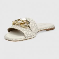 Γυναικεία Σαγιονάρες Παντόφλες MICHAEL Michael Kors Scarlett Slide χρώμα: μπεζ -Michael Kors Εκπτώσεις unnamed file 4244