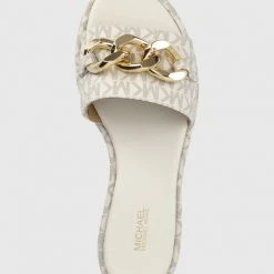 Γυναικεία Σαγιονάρες Παντόφλες MICHAEL Michael Kors Scarlett Slide χρώμα: μπεζ -Michael Kors Εκπτώσεις unnamed file 4245