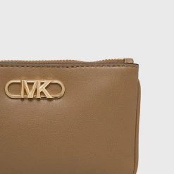 Γυναικεία Πορτοφόλια Δερμάτινο πορτοφόλι MICHAEL Michael Kors χρώμα: καφέ -Michael Kors Εκπτώσεις unnamed file 428