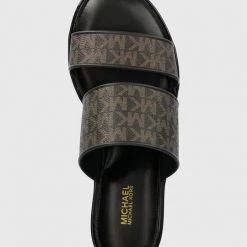 Γυναικεία Σαγιονάρες Παντόφλες MICHAEL Michael Kors Kennedy Jelly Slide χρώμα: καφέ -Michael Kors Εκπτώσεις unnamed file 4359