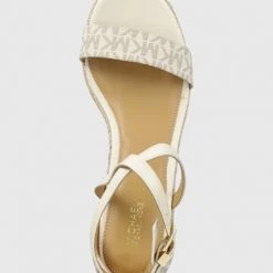 MICHAEL Michael Kors Γυναικεία Πέδιλα με τακούνι Σανδάλια Michael Kors Serena Wedge Espadrille χρώμα: μπεζ -Michael Kors Εκπτώσεις unnamed file 4478