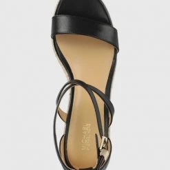 Γυναικεία Πέδιλα με τακούνι Δερμάτινα σανδάλια MICHAEL Michael Kors Serena Wedge Espadrille χρώμα: μαύρο -Michael Kors Εκπτώσεις unnamed file 4483