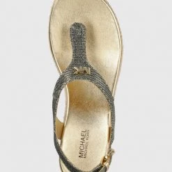 Γυναικεία Πέδιλα με τακούνι Σανδάλια MICHAEL Michael Kors Laney Thong χρώμα: χρυσαφί -Michael Kors Εκπτώσεις unnamed file 4488