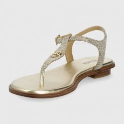 Γυναικεία Σανδάλια MICHAEL Michael Kors Mallory Thong χρώμα: χρυσαφί -Michael Kors Εκπτώσεις unnamed file 4514