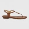 Γυναικεία Σανδάλια Δερμάτινα σανδάλια MICHAEL Michael Kors Mallory Thong χρώμα: καφέ -Michael Kors Εκπτώσεις unnamed file 4517