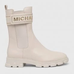 Γυναικεία Μποτάκια Δερμάτινες μπότες MICHAEL Michael Kors Ridley χρώμα: μπεζ