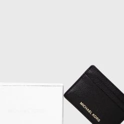 Γυναικεία Πορτοφόλια Δερμάτινη θήκη για κάρτες MICHAEL Michael Kors χρώμα: μαύρο -Michael Kors Εκπτώσεις unnamed file 947